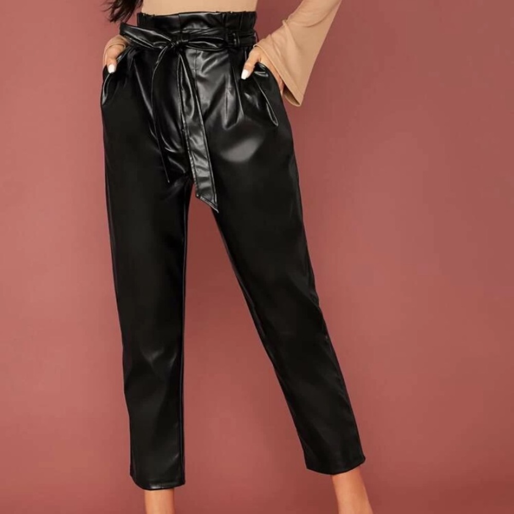 Black pleather pants
